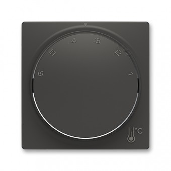 kryt termostatu prostorového s otočným ovládáním, s upevňovací maticí; Zoni, matná černá 3292T-A00300 237