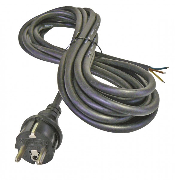 kabel flex 3x2,5/3m H05RR-F černá vidlice přímá S03430 *SY11