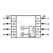elektroměr modulový DTS 353-L 80A, 4,5mod. LCD 3fáz. 1tarif, podružný_obr2