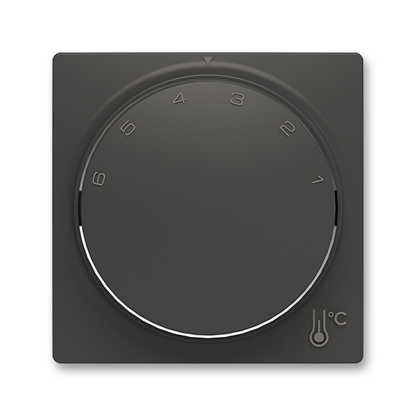 kryt termostatu prostorového s otočným ovládáním, s upevňovací maticí; Zoni, matná černá 3292T-A00300 237