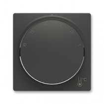 kryt termostatu prostorového s otočným ovládáním, s upevňovací maticí; Zoni, matná černá 3292T-A00300 237