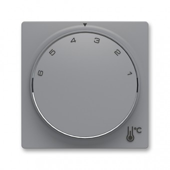 kryt termostatu prostorového s otočným ovládáním, s upevňovací maticí; Zoni, šedá 3292T-A00300 241