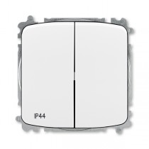 Přepínač sériový, s krytem, řazení 5, IP44, bezšroubové svorky; bílá