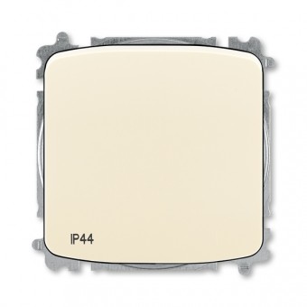 ovládač přepínací, s krytem, řazení 6/0, IP44, bezšroubové svorky; slonová kost, design TANGO