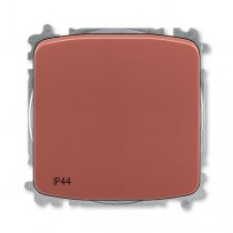 přepínač křížový, s krytem, řazení 7, IP44, bezšroubové svorky; vřesová červená, design TANGO