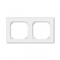 rámeček dvojnásobný s otvorem 55x55 LEVIT 3901H-A05520 01 bílá/ledová bílá