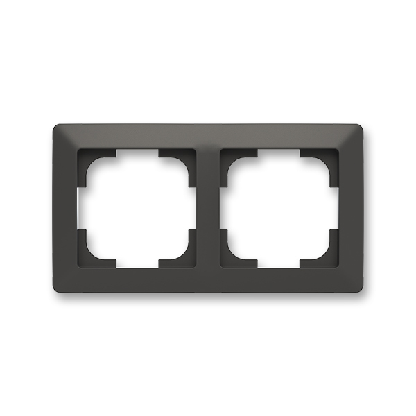 rámeček dvojnásobný, pro vodorovnou i svislou montáž; Zoni, matná černá / bílá 3901T-A00020 137