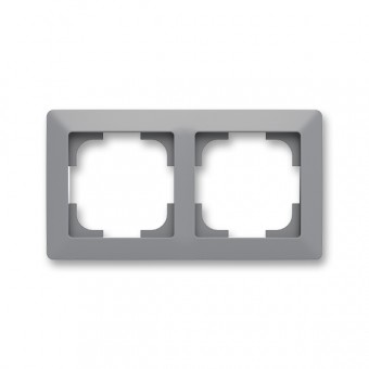 rámeček dvojnásobný, pro vodorovnou i svislou montáž; Zoni, šedá / bílá 3901T-A00020 141
