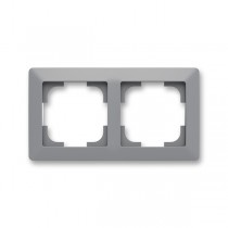 rámeček dvojnásobný, pro vodorovnou i svislou montáž; Zoni, šedá / bílá 3901T-A00020 141