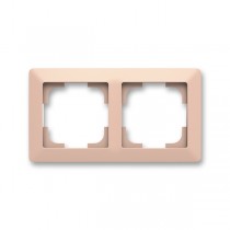 rámeček dvojnásobný, pro vodorovnou i svislou montáž; Zoni, pudrová / bílá 3901T-A00020 142