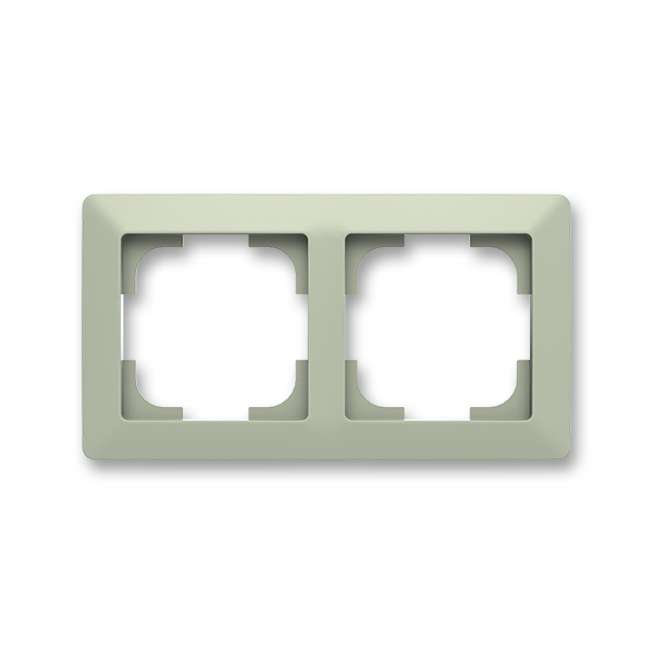 rámeček dvojnásobný, pro vodorovnou i svislou montáž; Zoni, olivová / bílá 3901T-A00020 143