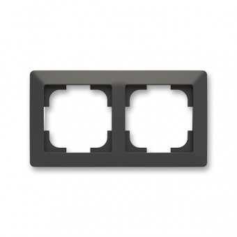 rámeček dvojnásobný, pro vodorovnou i svislou montáž; Zoni, matná černá 3901T-A00020 237