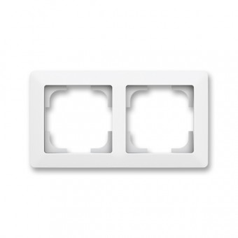 rámeček dvojnásobný, pro vodorovnou i svislou montáž; Zoni, matná bílá 3901T-A00020 240