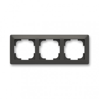 rámeček trojnásobný, pro vodorovnou i svislou montáž; Zoni, matná černá / bílá 3901T-A00030 137