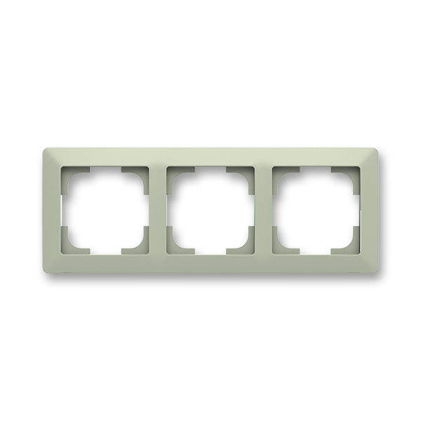 rámeček trojnásobný, pro vodorovnou i svislou montáž; Zoni, olivová / bílá 3901T-A00030 143