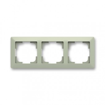 rámeček trojnásobný, pro vodorovnou i svislou montáž; Zoni, olivová / bílá 3901T-A00030 143