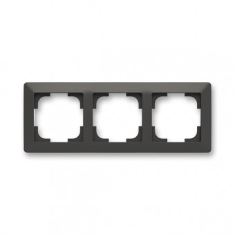 rámeček trojnásobný, pro vodorovnou i svislou montáž; Zoni, matná černá 3901T-A00030 237