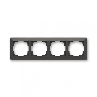 rámeček čtyřnásobný, pro vodorovnou i svislou montáž; Zoni, matná černá / bílá 3901T-A00040 137