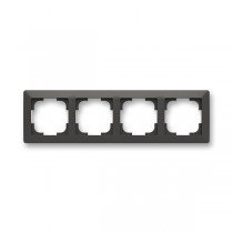 rámeček čtyřnásobný, pro vodorovnou i svislou montáž; Zoni, matná černá / bílá 3901T-A00040 137