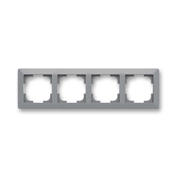 rámeček čtyřnásobný, pro vodorovnou i svislou montáž; Zoni, šedá / bílá 3901T-A00040 141
