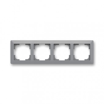 rámeček čtyřnásobný, pro vodorovnou i svislou montáž; Zoni, šedá / bílá 3901T-A00040 141