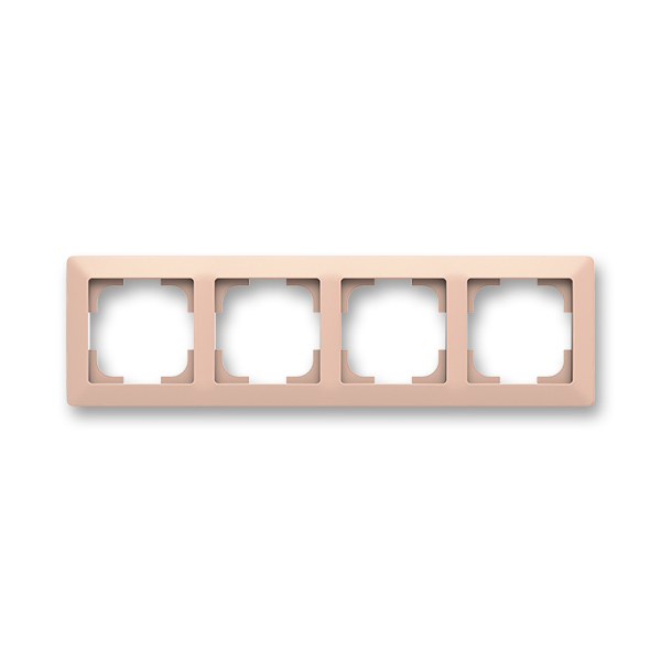 rámeček čtyřnásobný, pro vodorovnou i svislou montáž; Zoni, pudrová / bílá 3901T-A00040 142