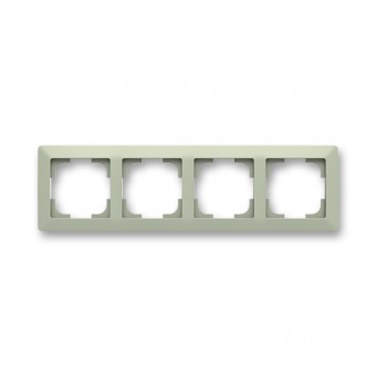 rámeček čtyřnásobný, pro vodorovnou i svislou montáž; Zoni, olivová / bílá 3901T-A00040 143