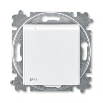 Zásuvka jednonásobná s ochr. kolíkem, s clonkami, s víčkem, IP44; bílá/bílá