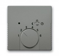 1710-0-3848  Kryt termostatu, s otočným ovladačem a posuvným přepínačem, metalická šedá