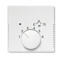 1710-0-3886  Kryt termostatu, s otočným ovladačem a posuvným přepínačem, mechová bílá