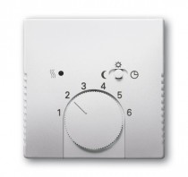 1710-0-3756  Kryt termostatu, s otočným ovladačem a posuvným přepínačem, ušlechtilá ocel
