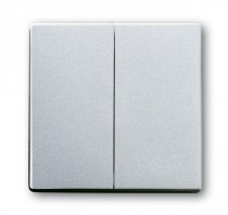 3559B-A0065283  Kryt spínače kolébkového dělený, hliníková stříbrná