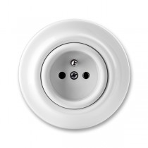 zásuvka s ochr.kolíkem DECENTO 5519K-C02347 bílá-porcelán