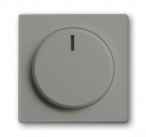 6599-0-2980  Kryt stmívače s otočným ovladačem, s upevňovací maticí a doutnavkou, metalická šedá