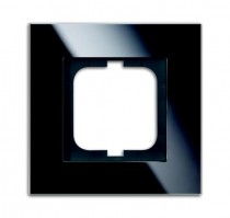 1754-0-4322  Rámeček pro elektroinstalační přístroje, jednonásobný, černé sklo