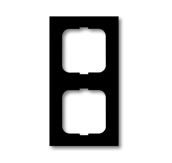1754-0-4420 Rámeček pro elektroinstalační přístroje, dvojnásobný, mechová černá