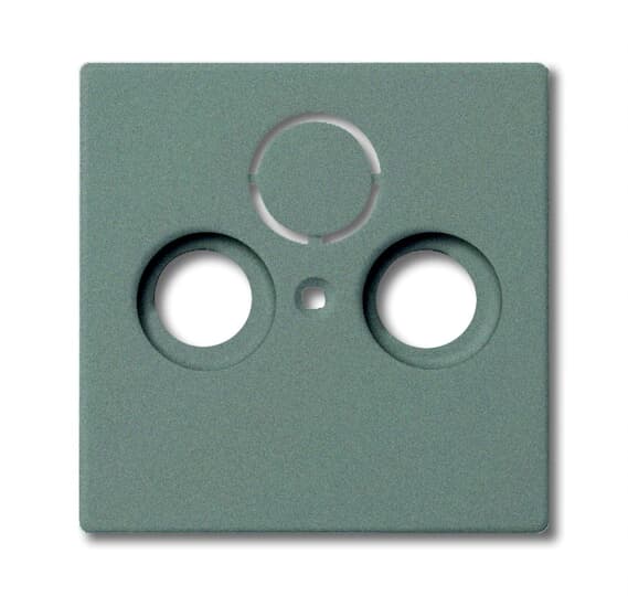 1724-0-4291 Kryt zásuvky anténní univerzální s 2 (3) otvory, metalická šedá