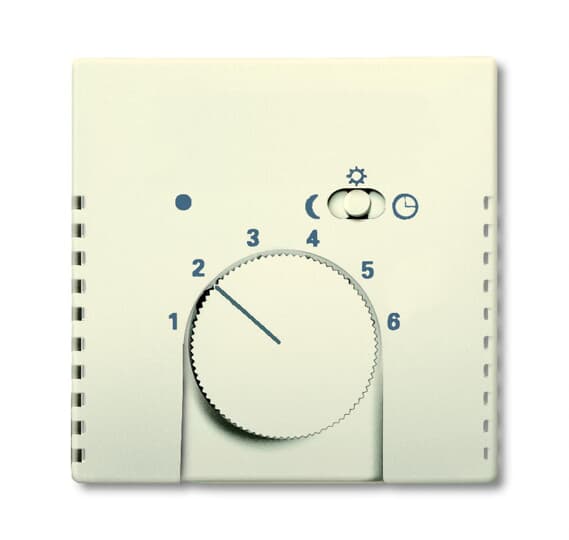 1710-0-3568  Kryt termostatu, s otočným ovladačem a posuvným přepínačem, slonová kost