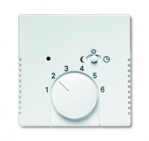 1710-0-3669  Kryt termostatu, s otočným ovladačem a posuvným přepínačem, hliníková stříbrná