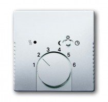1710-0-3756  Kryt termostatu, s otočným ovladačem a posuvným přepínačem, ušlechtilá ocel