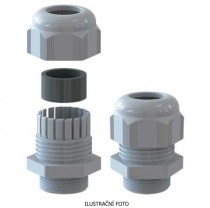 vývodka plastová M20x1.5 BM-22L BIMED IP68 rozsah 6-12mm, závit 15mm, černá