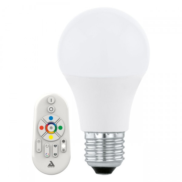 žárovka LED Eglo 11585 CONNECT 9W 806lm E27 s ovladačem, RGB, stmívatelné