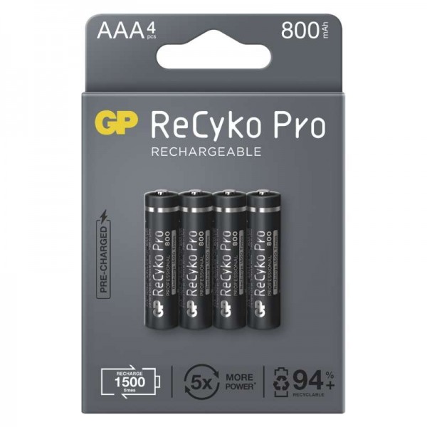 baterie nabíjecí tužková AAA GP ReCyko+ PRO HR03 800mAh *B22184***