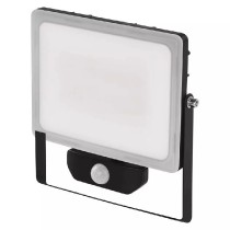 reflektor LED EMOS ILIO 50W 4000lm, 4000K NW, IP44, černá PIR senzor ZS2940