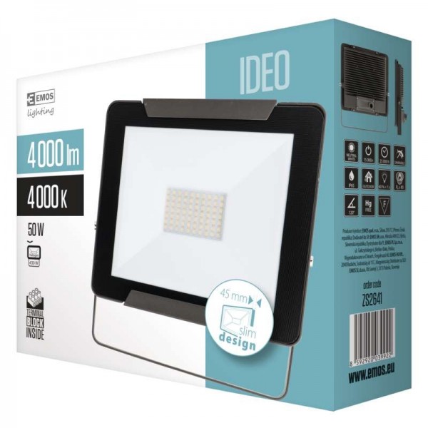 reflektor LED EMOS 50W IDEO 4000lm 4000K IP65 ZS2641***