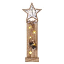 LED dekorace dřevěná – hvězdy, 48 cm, 2x AA, vnitřní, teplá bílá, časovač EMOS DCWW10