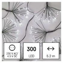 LED světelný řetěz - svítící trsy, nano, 5,2 m, vnitřní, studená bílá, časovač EMOS D3AC09