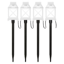 LED dekorace – zapichovací lucerny bílé, venkovní i vnitřní, studená bílá EMOS DCLC01