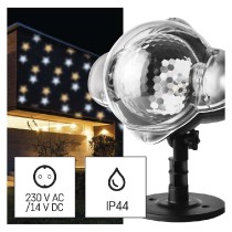 LED dekorativní projektor – hvězdičky, venkovní i vnitřní, teplá/studená bílá EMOS DCPN01