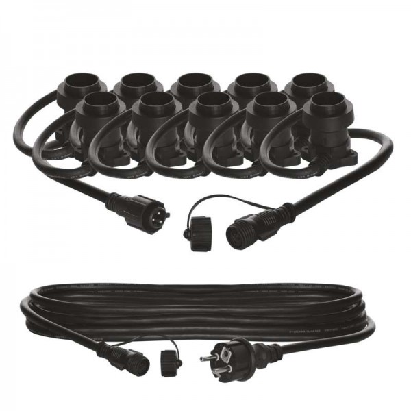 Spojovací světelný řetěz na 10 žárovek E27 START SET, 7,35 m, venkovní i vnitřní EMOS DCPZ01